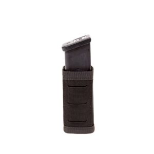 Warrior Laser Cut Single 9mm Snap Mag Pouch Short Black